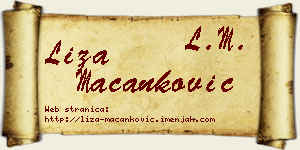 Liza Macanković vizit kartica